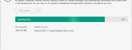 Speed up slow Kaspersky Internet Security & Anti-Virus database download update speeds