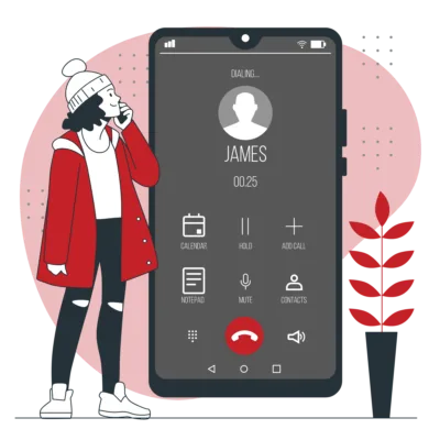 Person calling phone