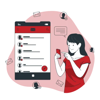 Person looking at the phone