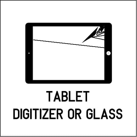 Tablet or iPad Screen Digitizer Glass Repairs
