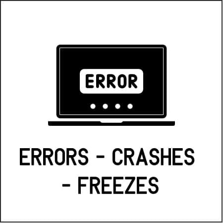 Computer Errors, Crashes and Freezing Repairs
